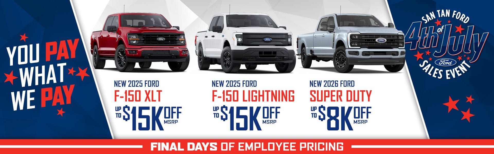 4th of July Sales Event