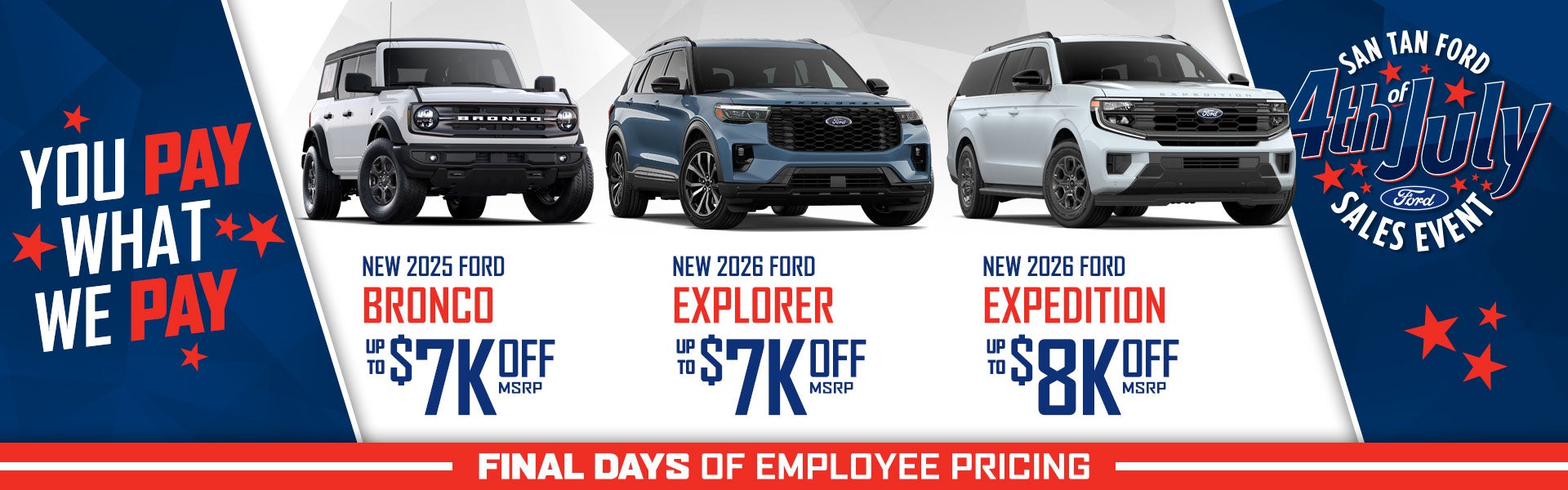 4th of July Sales Event